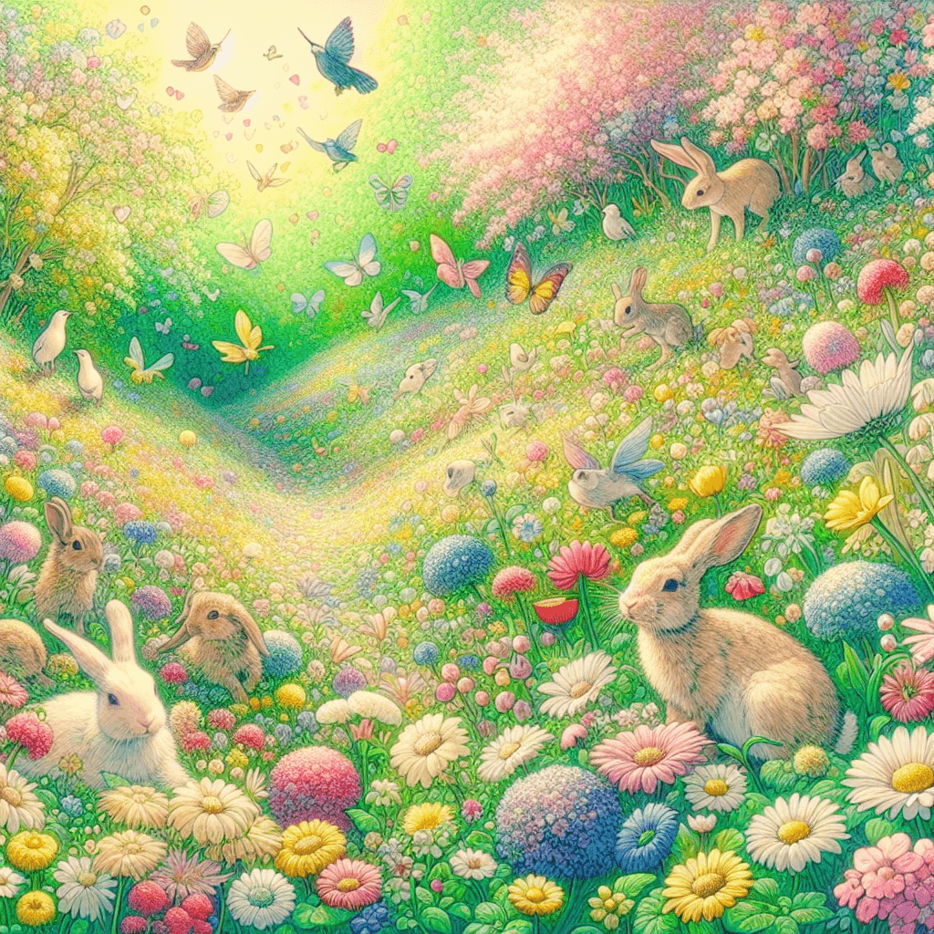 Springtime Meadow Frolic Paint By Numbers