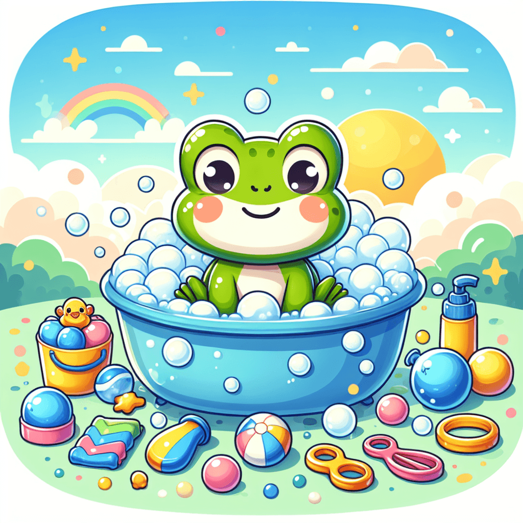 Bubbly Bath Time Frog Paint By Color