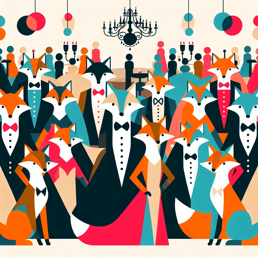 Foxes In Fancy Frocks Paint By Numbers Art