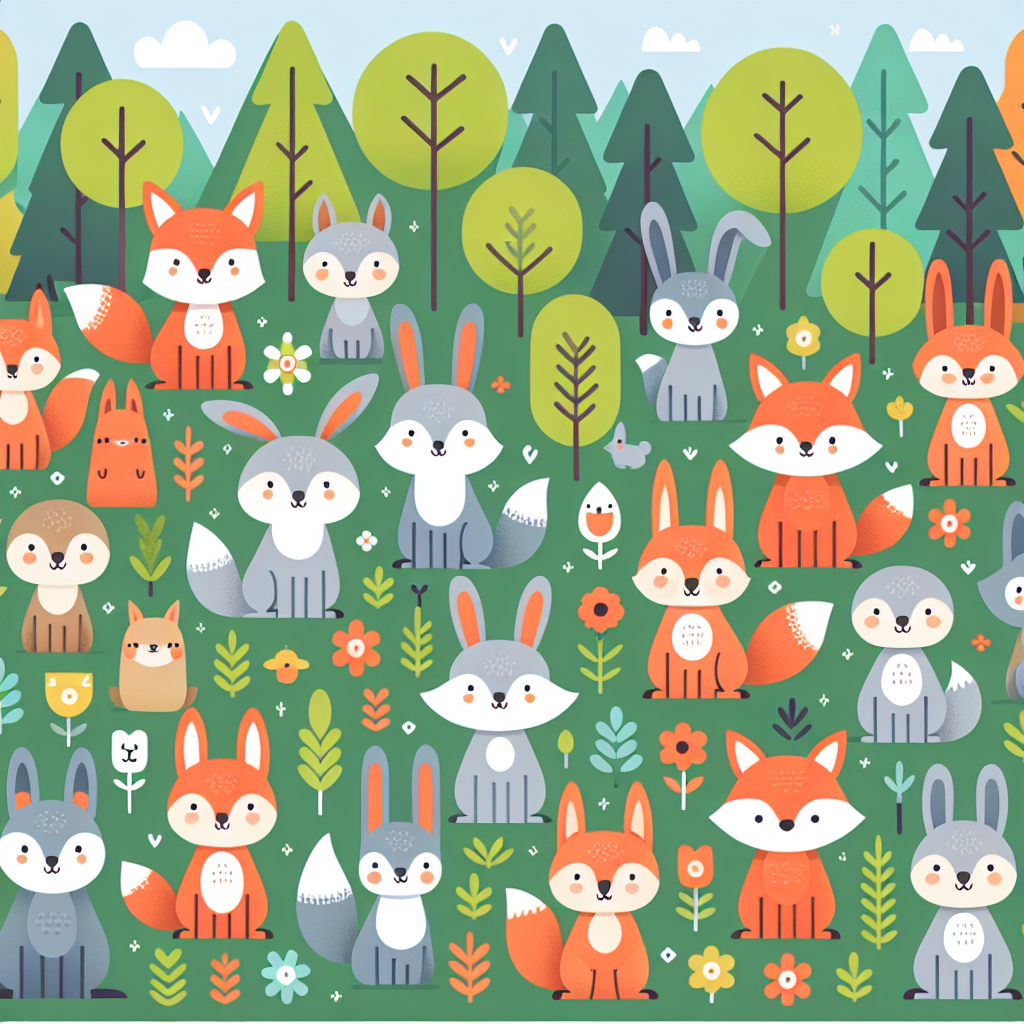 Charming Woodland Party Paint By Color