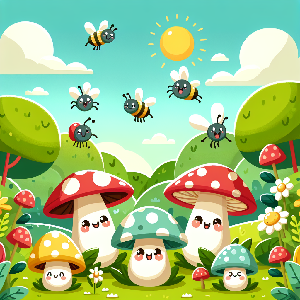 Merry Mushroom Meadow Painting By Numbers Kit