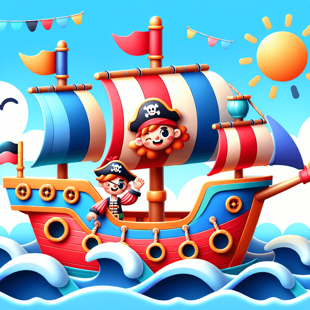 Playful Pirate Ship Paint By Numbers