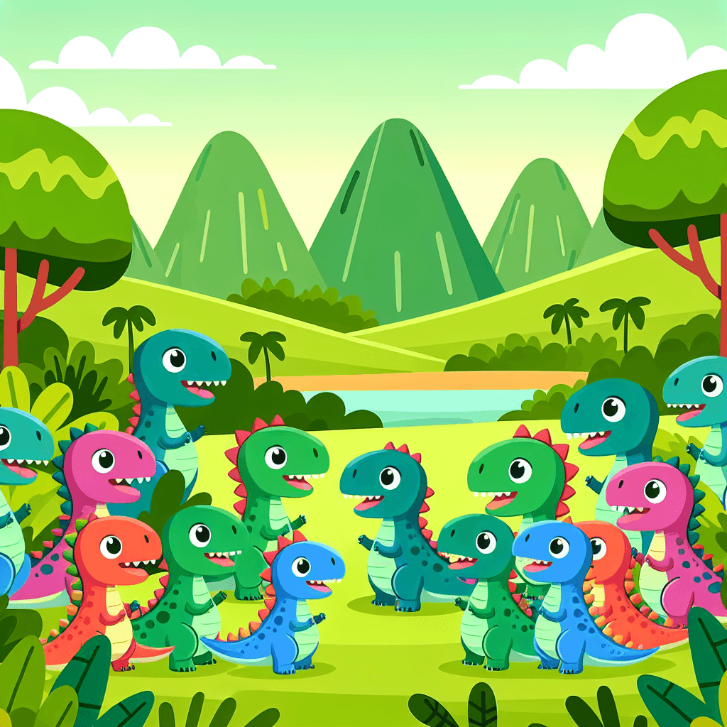 Dinosaurs In Dino Valley Painting Number Kit