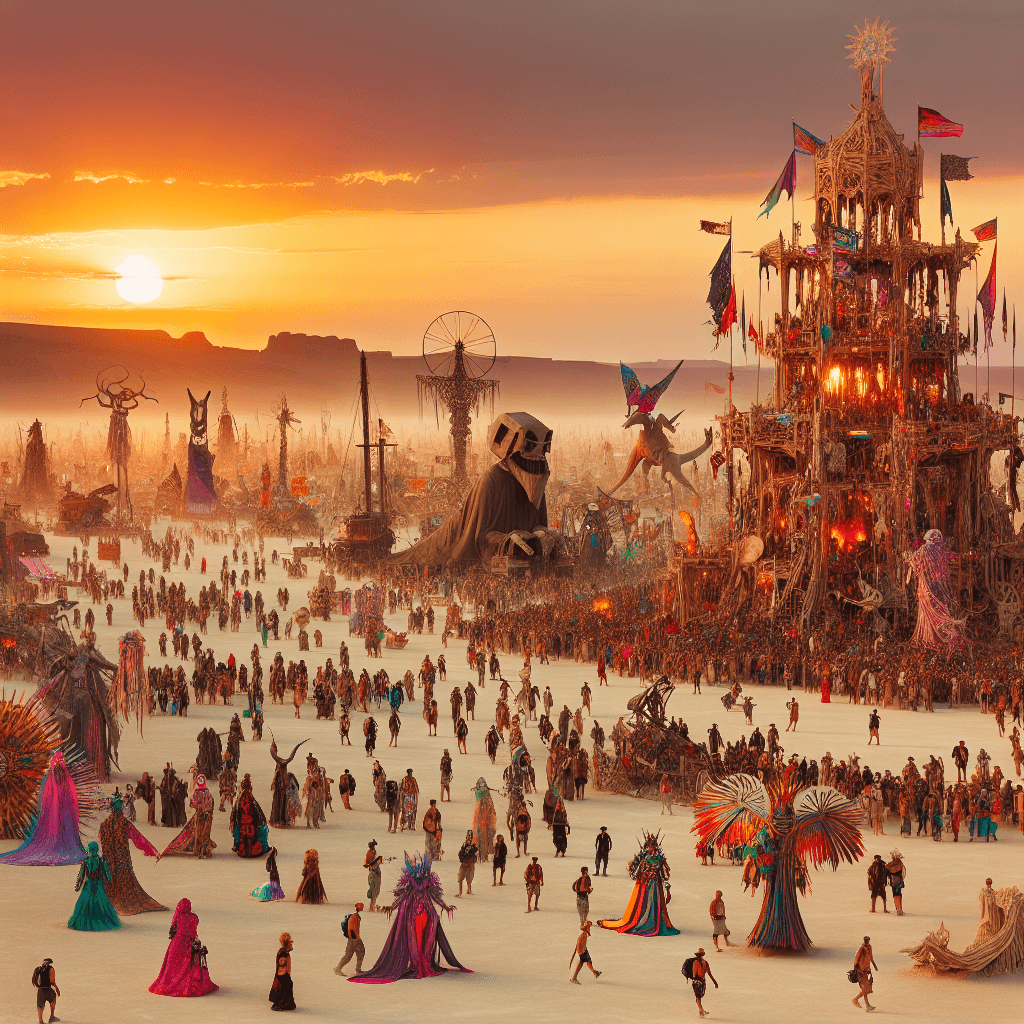 The Burning Man Festival - USA Number Painting