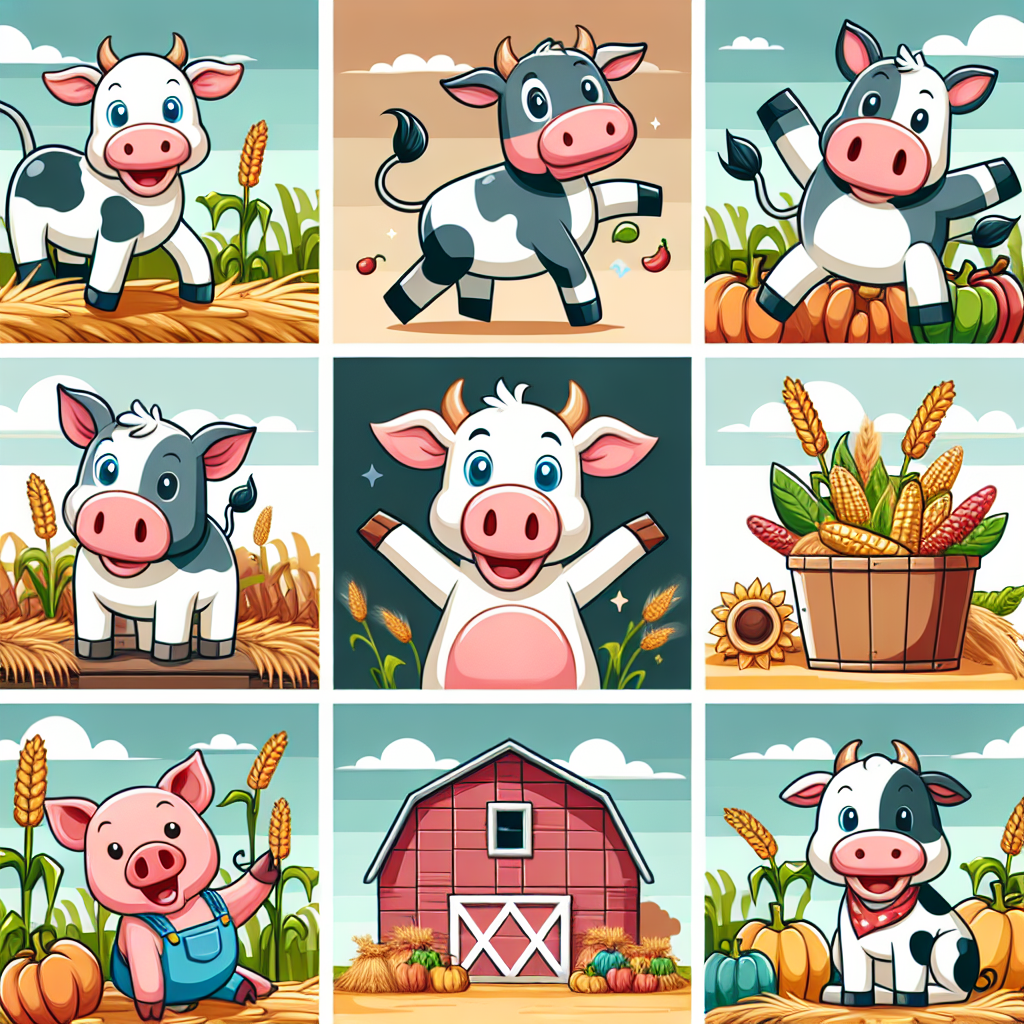 Happy Harvest With Barnyard Buddies Paint By Numbers Art