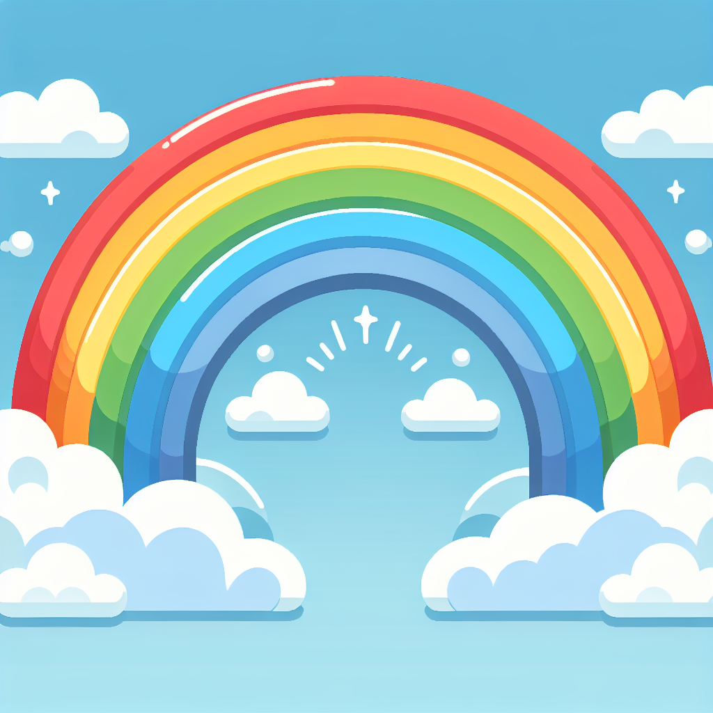 Colorful Rainbow Skies Numbered Painting Kits