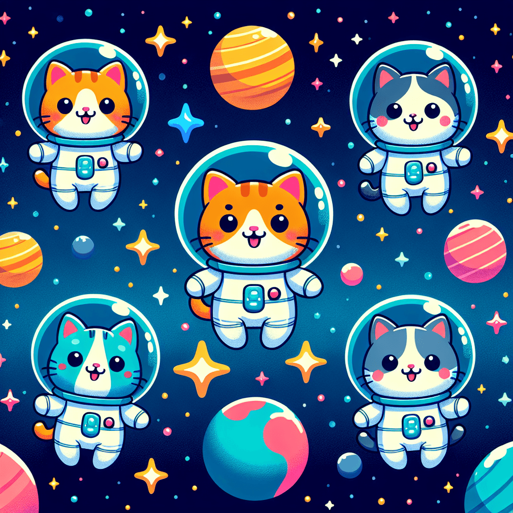Cosmic Cat Adventures Numbered Painting Kits