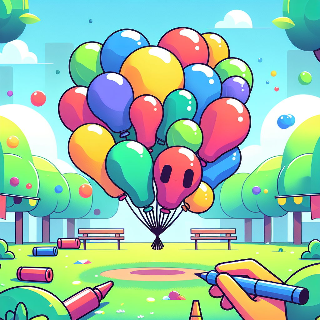 Balloon Animals In The Park Paint By Numbers Art