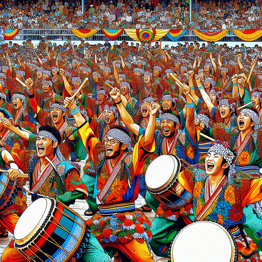 Okinawa Eisa Festival - Okinawa Number Painting