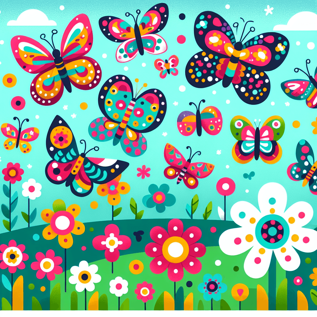 Rainbow Garden Frolic Numbered Painting Kits