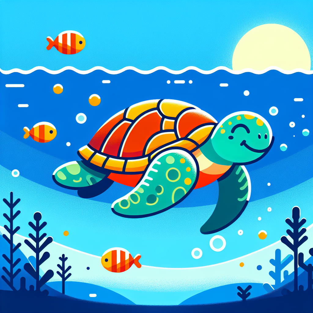 Friendly Sea Turtle Expedition Paint By Number