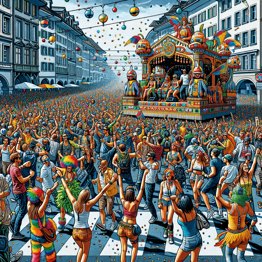 Zürich Street Parade - DIY Painting By Numbers Kit - Artistry Rack