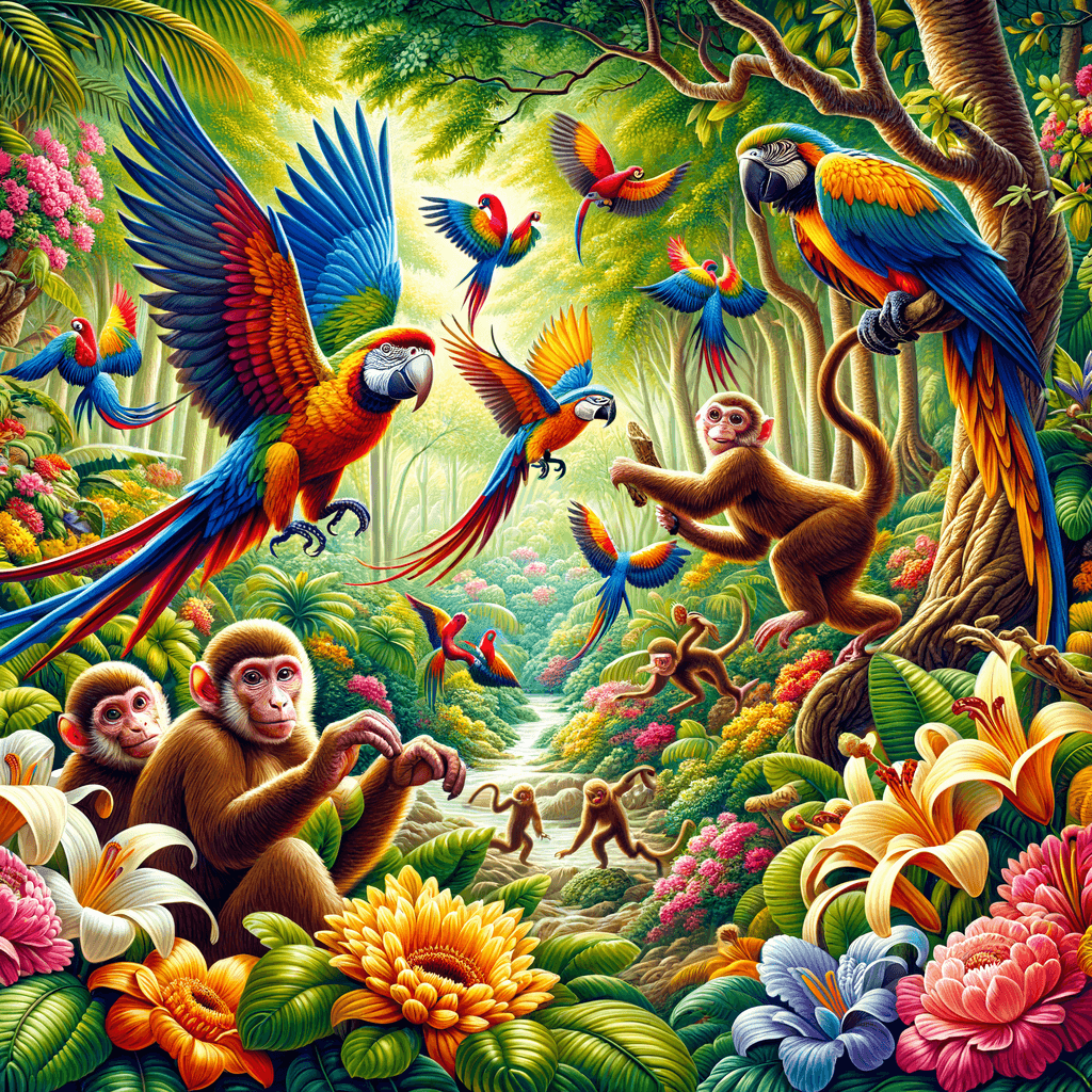Colorful Jungle Fiesta Paint By Number