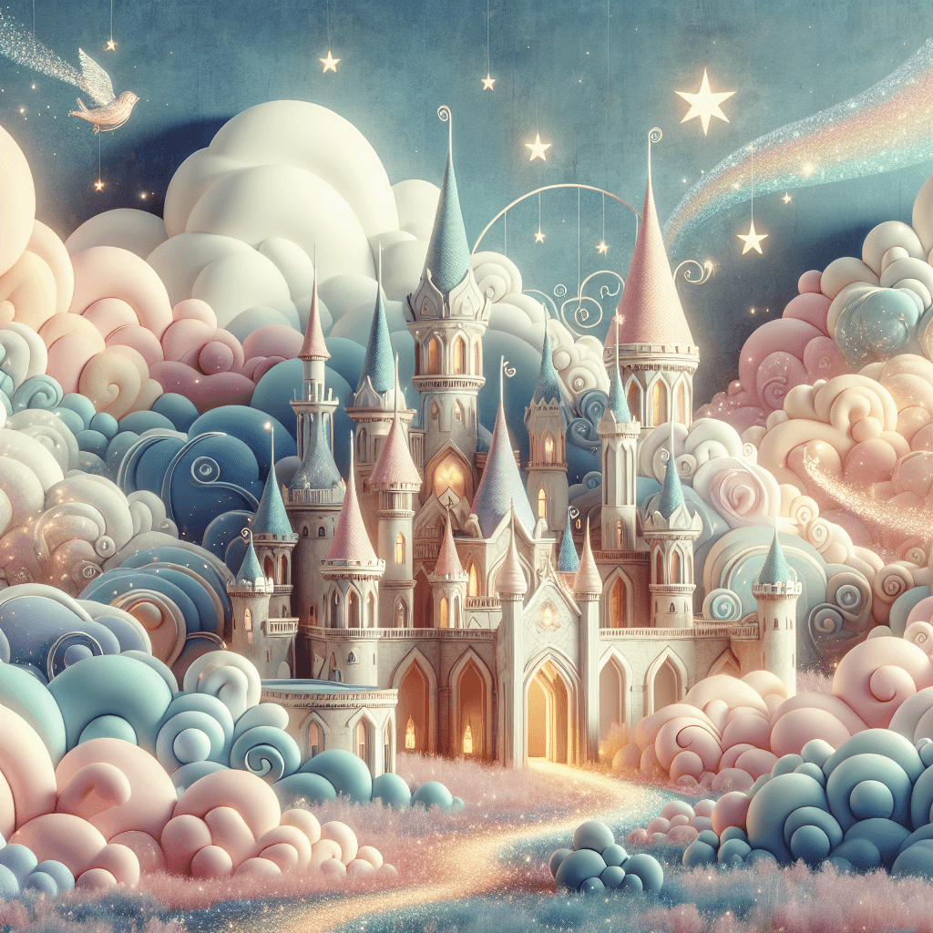 Mystical Castle In The Clouds Painting Number Kit