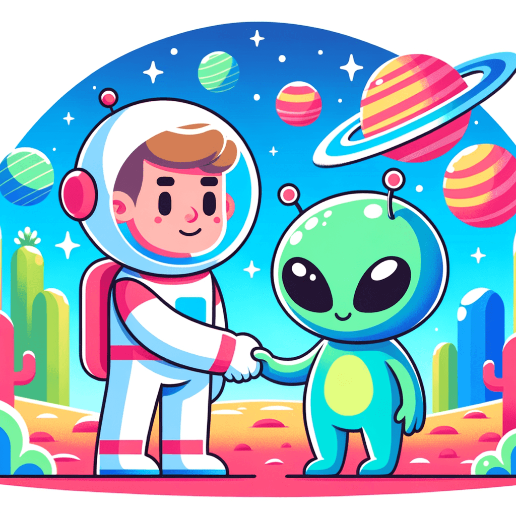 Spaceman Alien Encounter Numbered Painting Kits