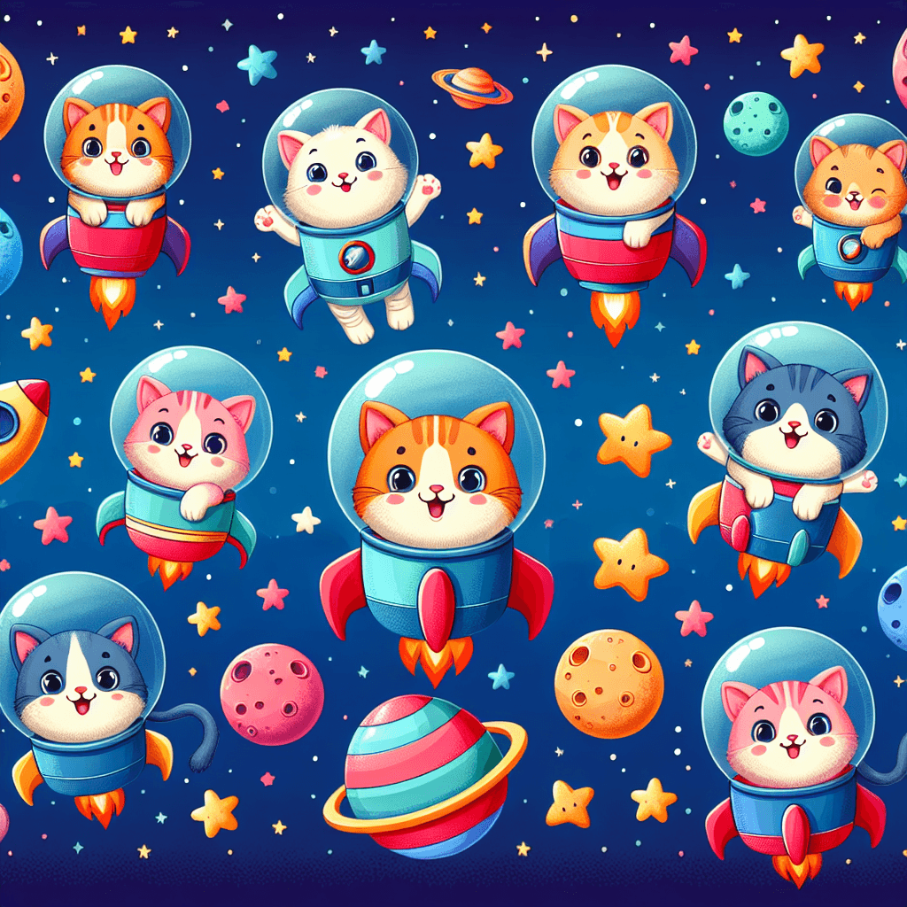 Adventurous Space Kittens Paint By Numbers Kits
