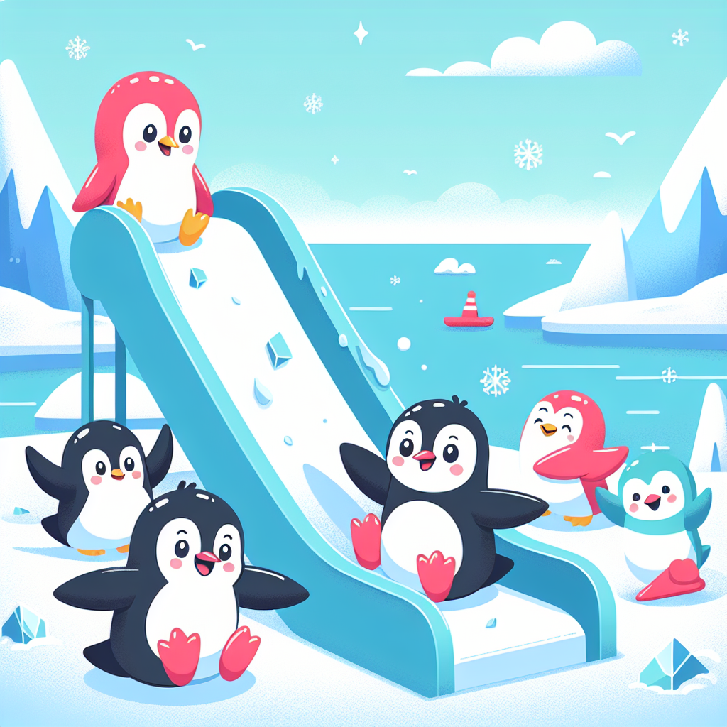 Polar Playground Penguins Painting Number Kit