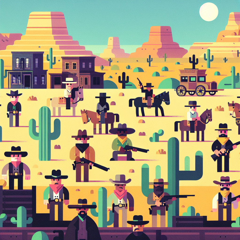 Wacky Wild West Adventure Paint By Color