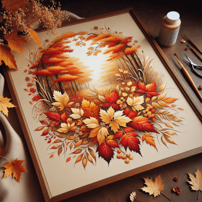 Elegant Autumn Elegance Painting By Numbers Kit