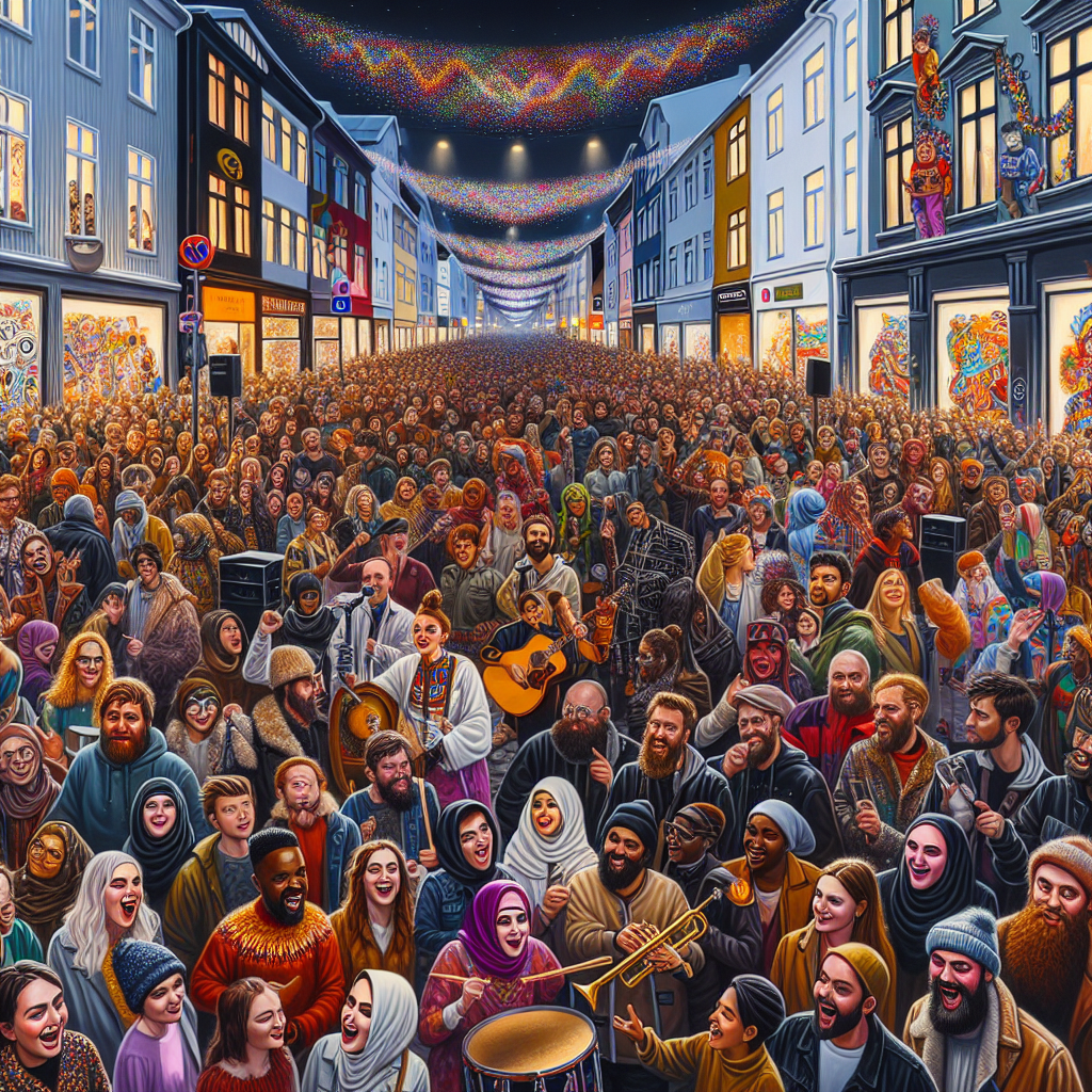 Reykjavik Cultural Night - Iceland Number Painting