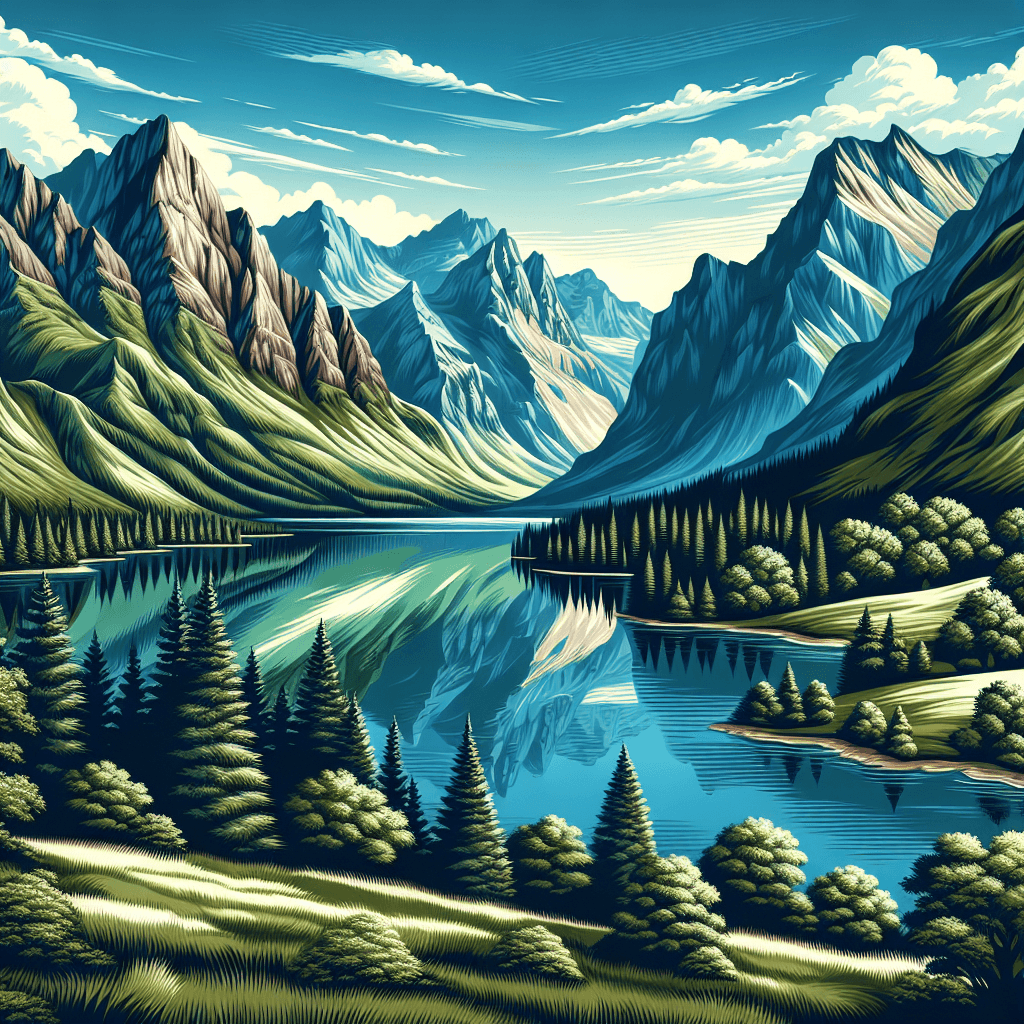 Breathtaking Mountain Retreat Painting Number Kit