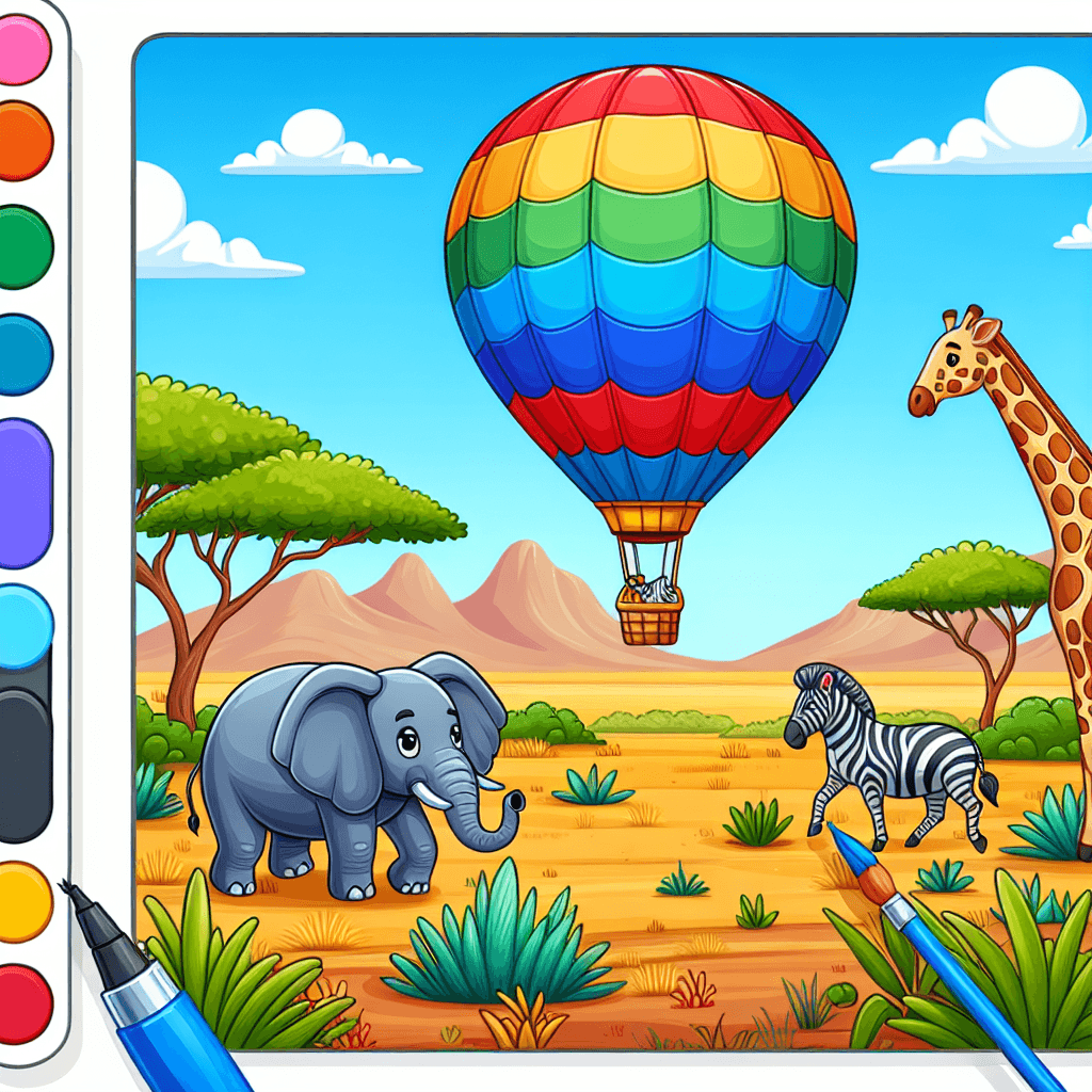 Balloon Safari Surprise Painting By Numbers Kit