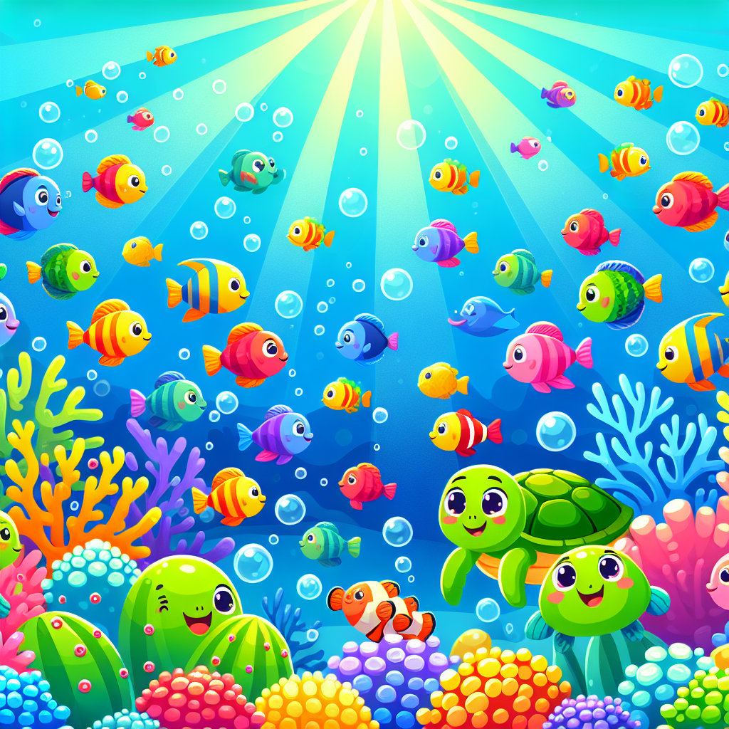Cheerful Sea Life Paint By Numbers Art
