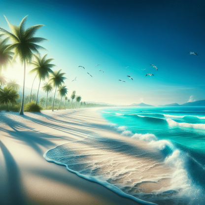 Exotic Beachfront Paradise DIY Paint By Numbers