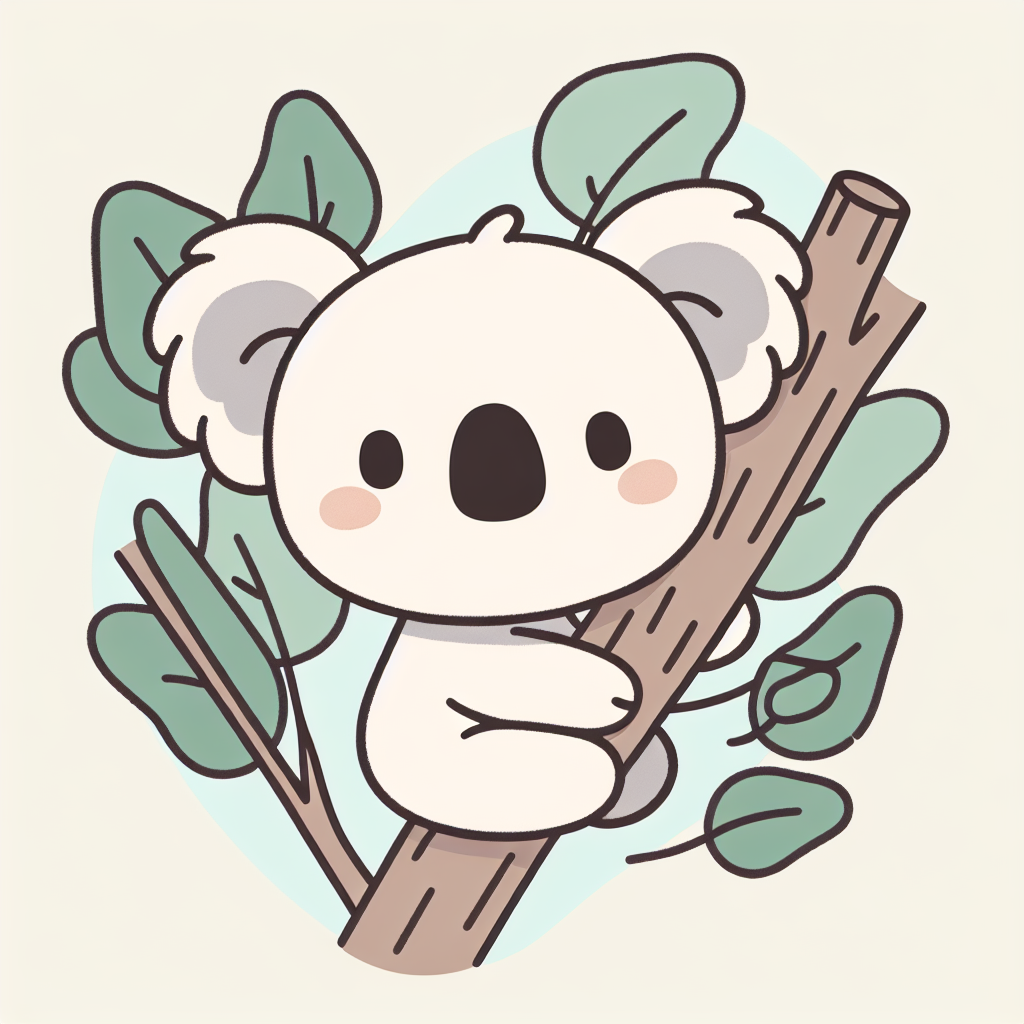 Cuddly Koala Climbing Eucalyptus DIY Paint By Numbers
