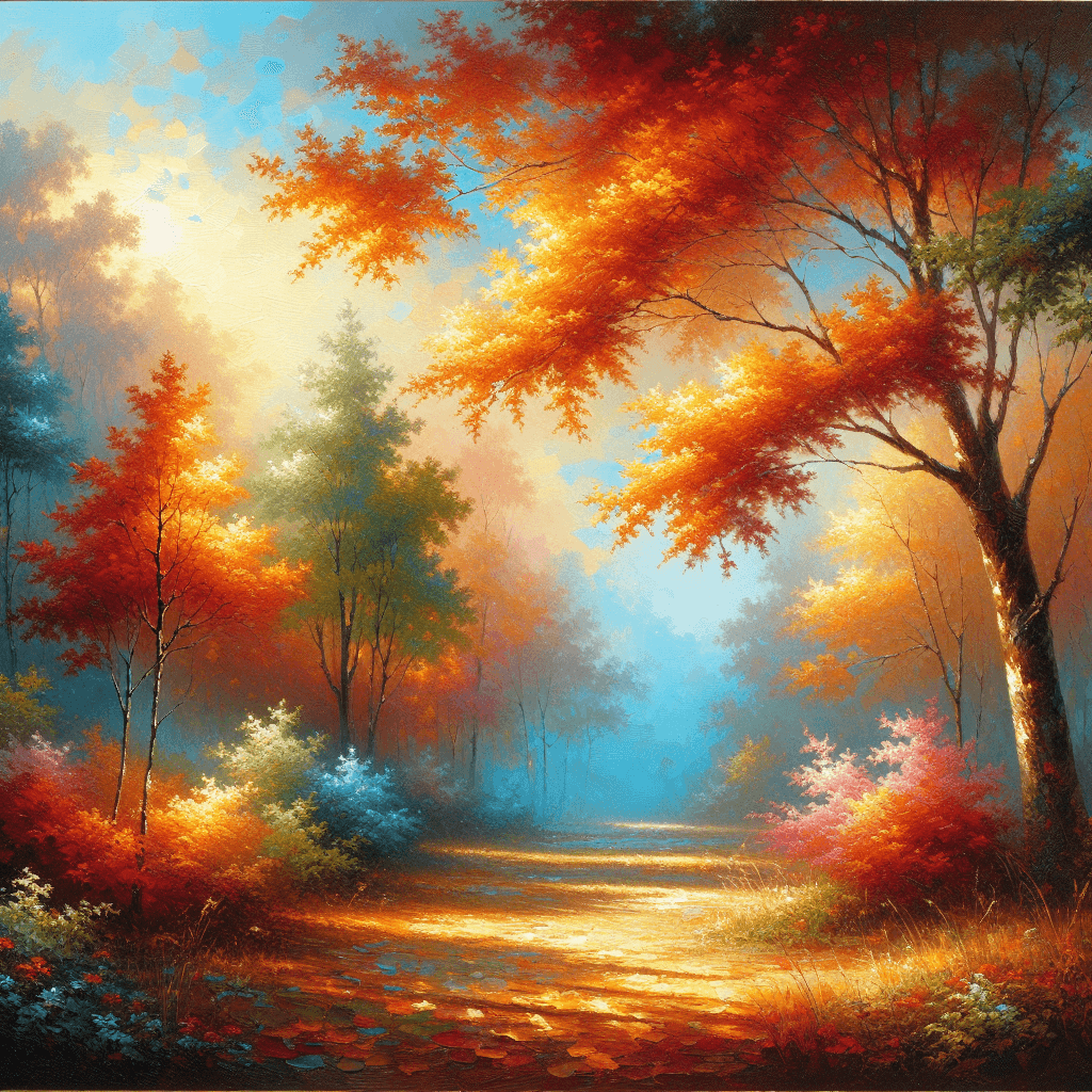 Serene Autumn Woods DIY Paint By Numbers
