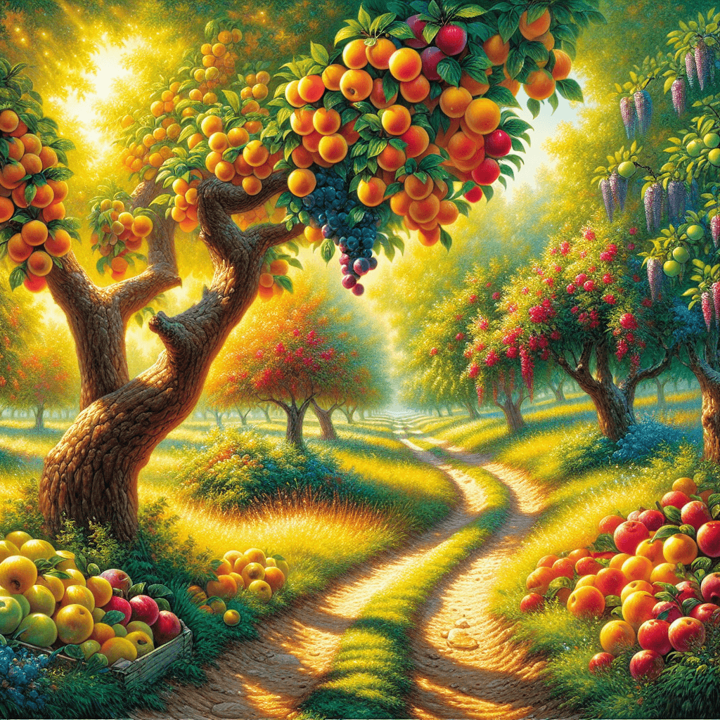 Sunkissed Orchard Path DIY Paint By Numbers