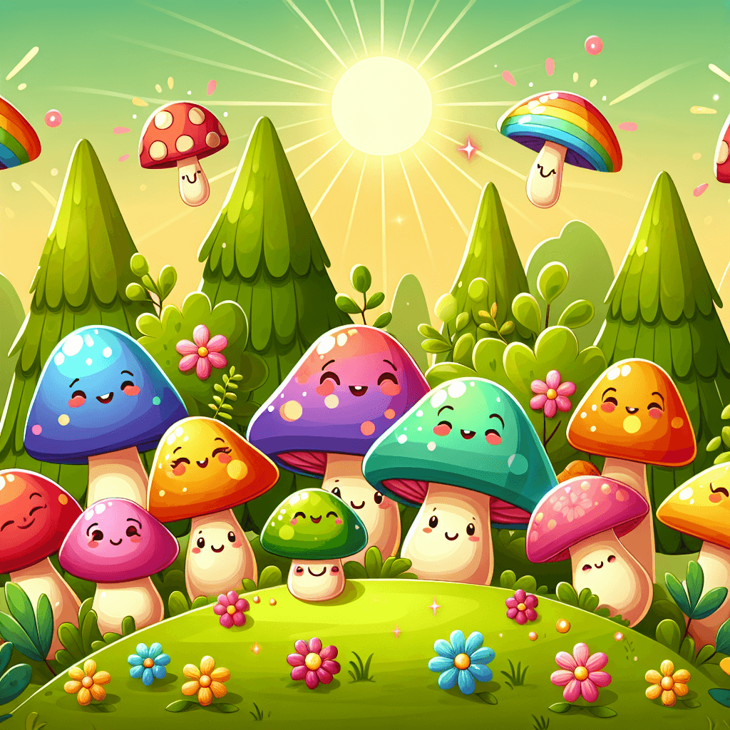 Magic Mushroom Forest Painting Number Kit