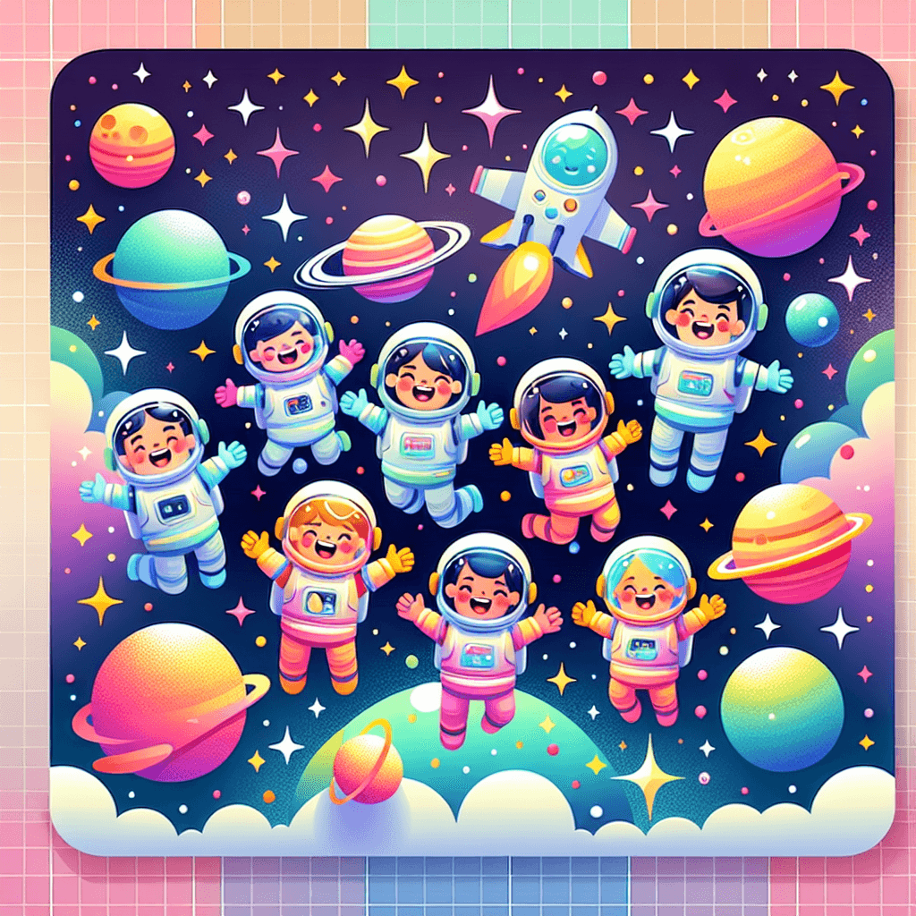 Space Adventure With Friends DIY Paint By Numbers