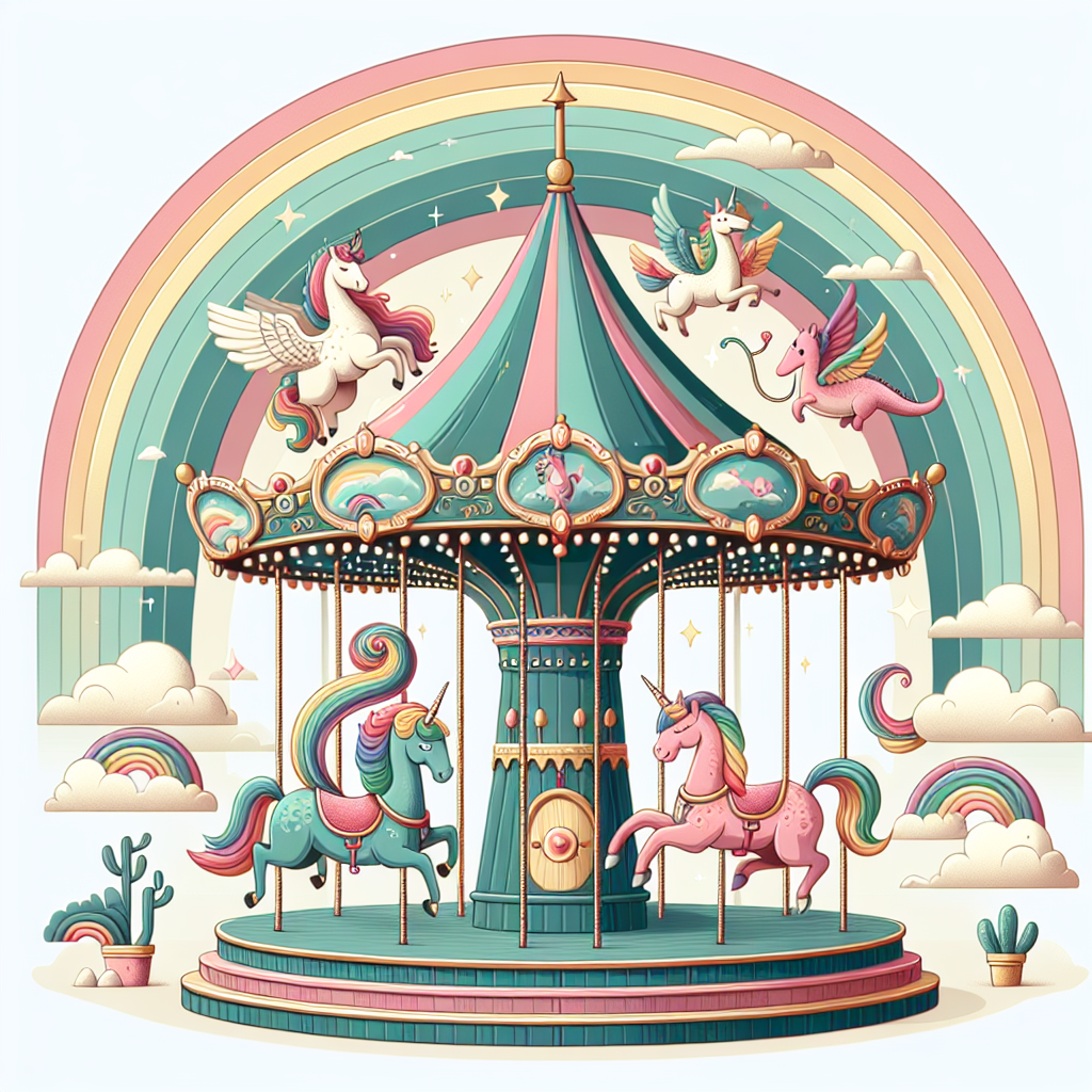 Rainbow Carousel Dreams Paint By Numbers Art
