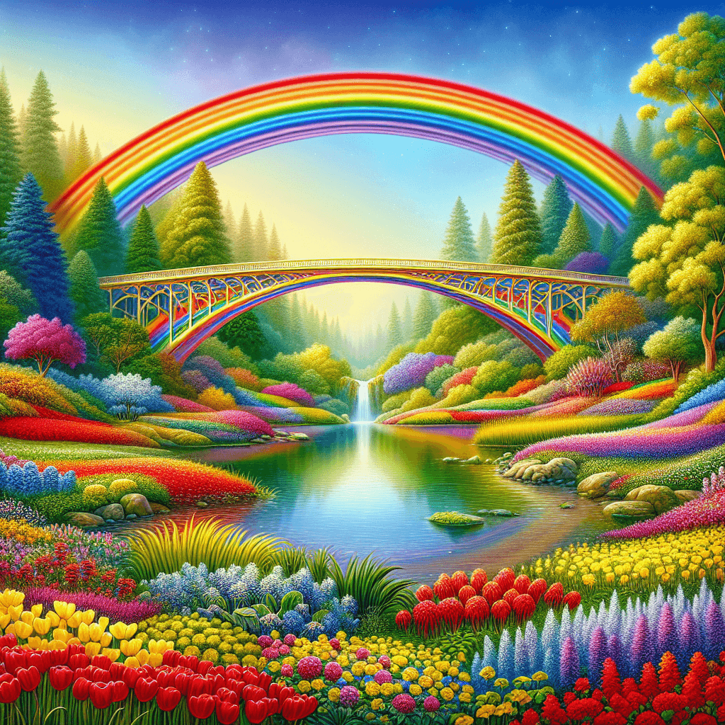 Radiant Rainbow Bridge Paint By Number