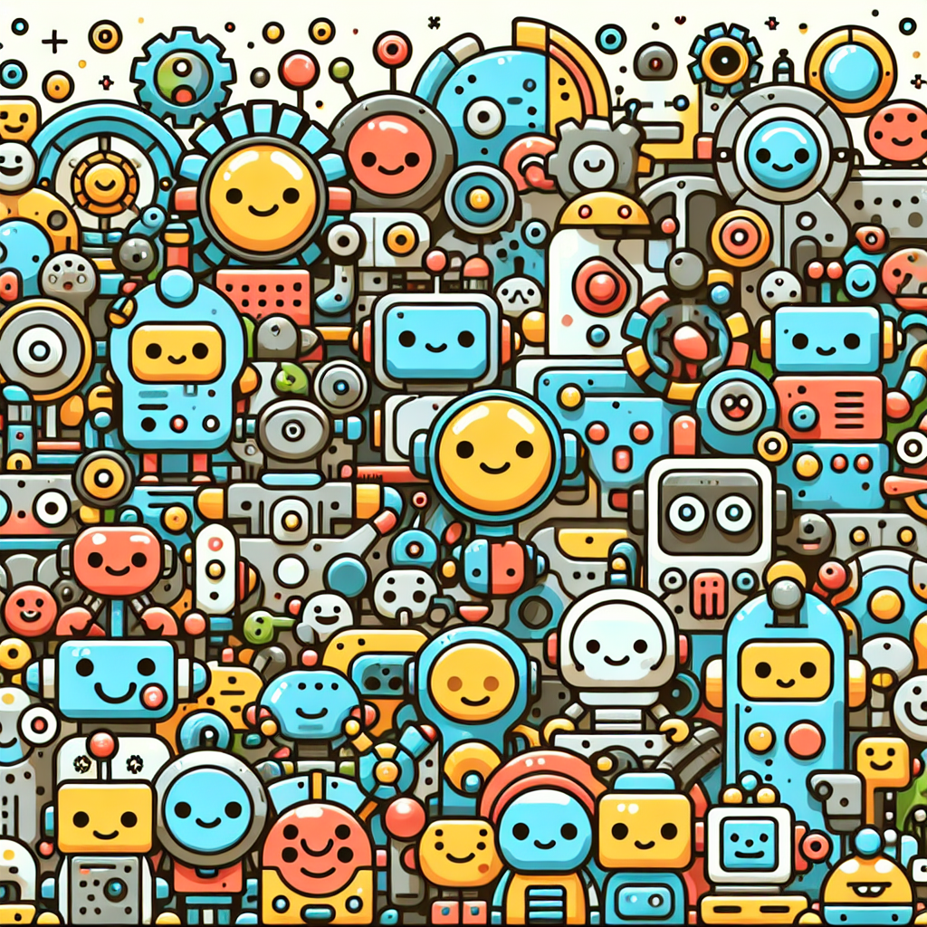 The Playful Robot Adventure Painting Number Kit