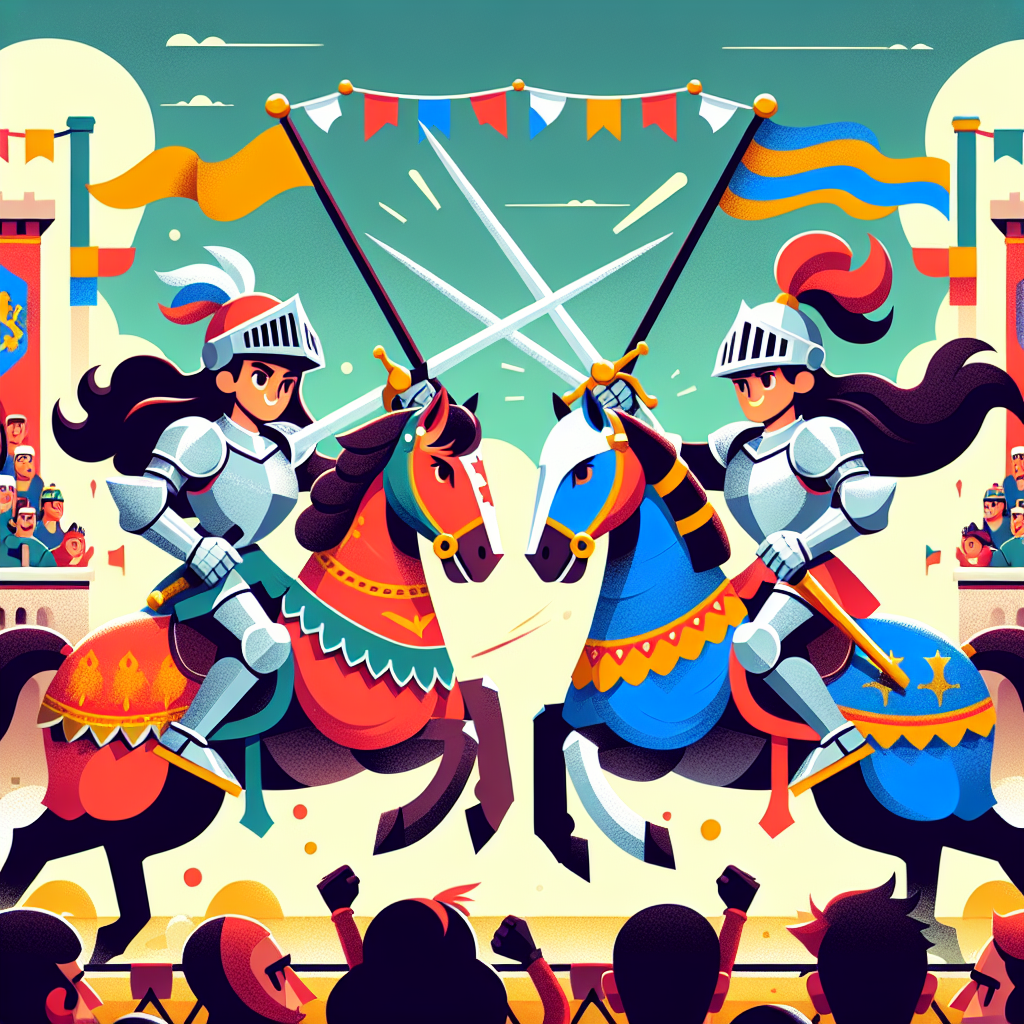 Knights' Jousting Tournament Painting Number Kit