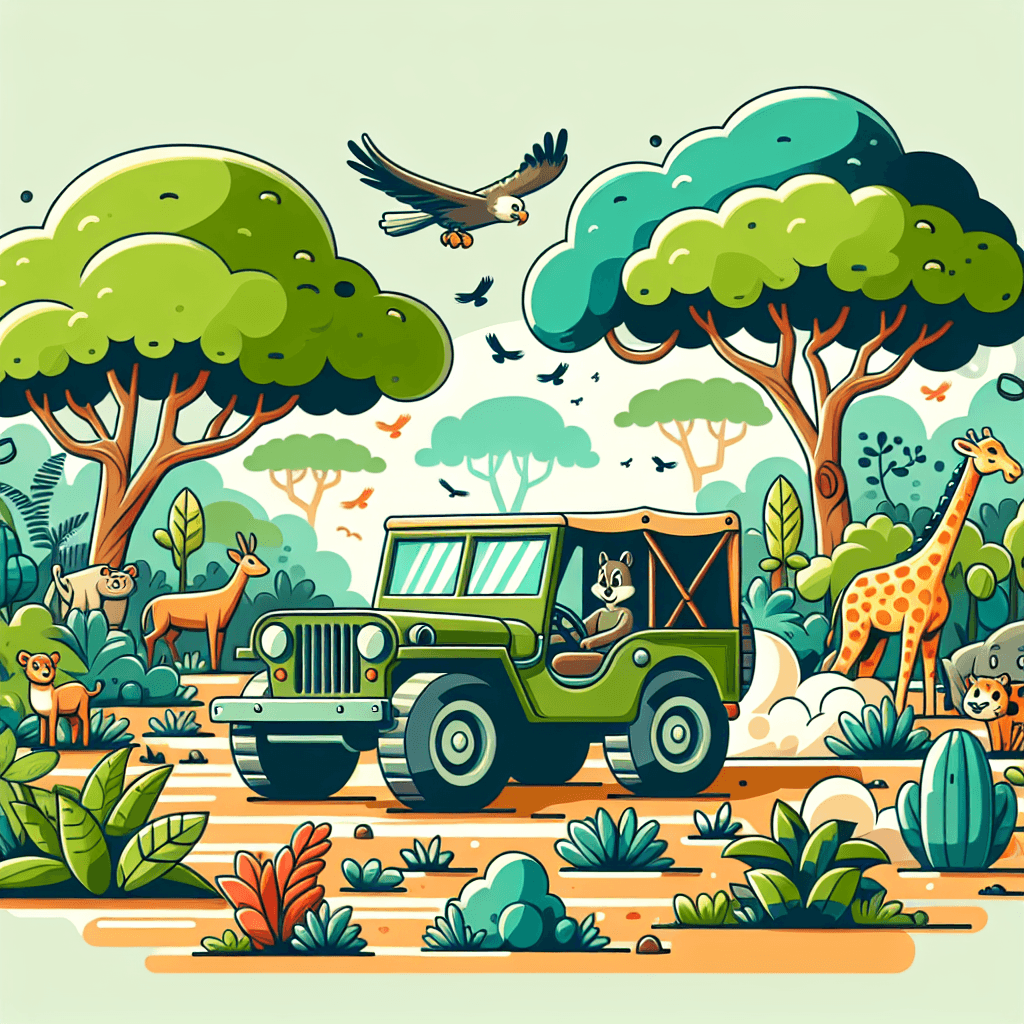 Adventurous Jungle Jeep Painting Number Kit