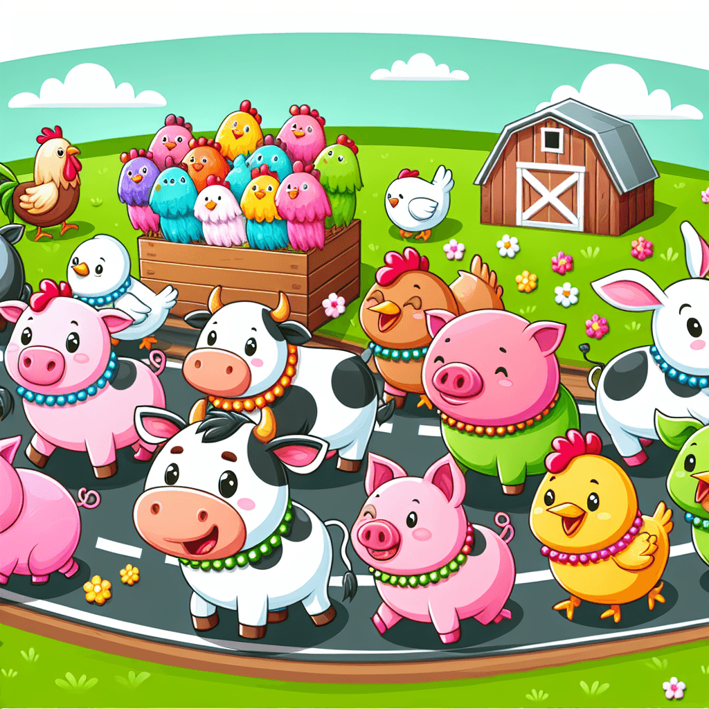 Jolly Farmyard Parade Paint By Numbers Kits