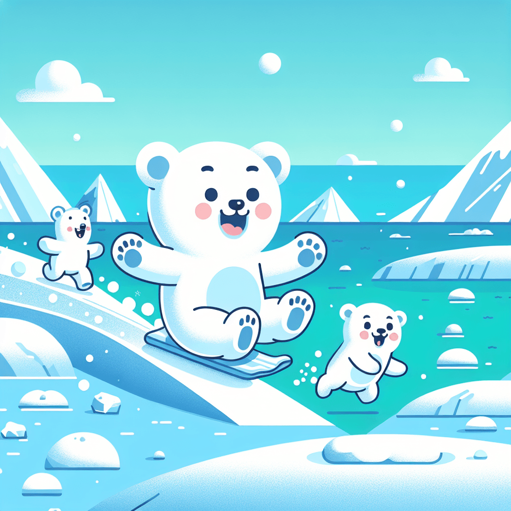Playful Polar Bear Playground DIY Paint By Numbers