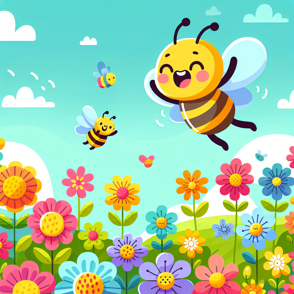 Busy Bee In Blooming Meadow Paint By Numbers