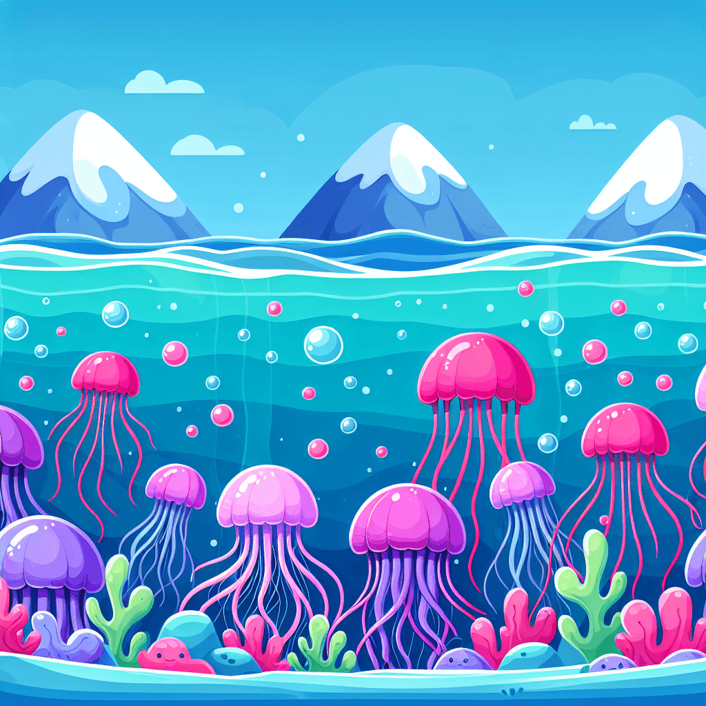 Joyous Jellyfish Journey Number Painting