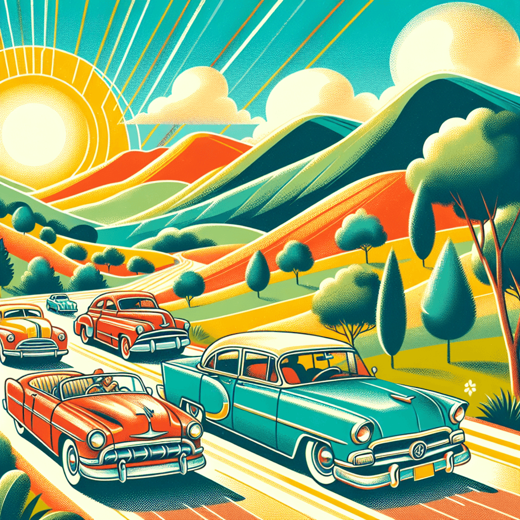 Retro Summer Road Trip Painting Number Kit