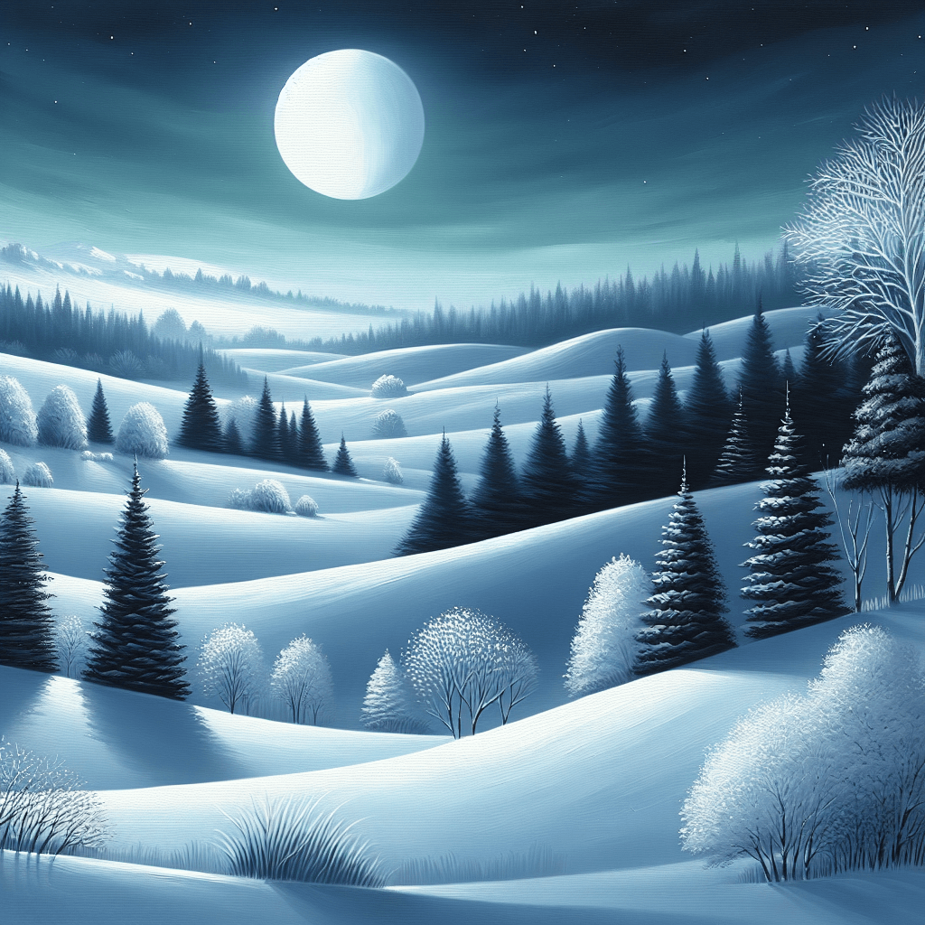 Mystical Winter Landscape Paint By Number