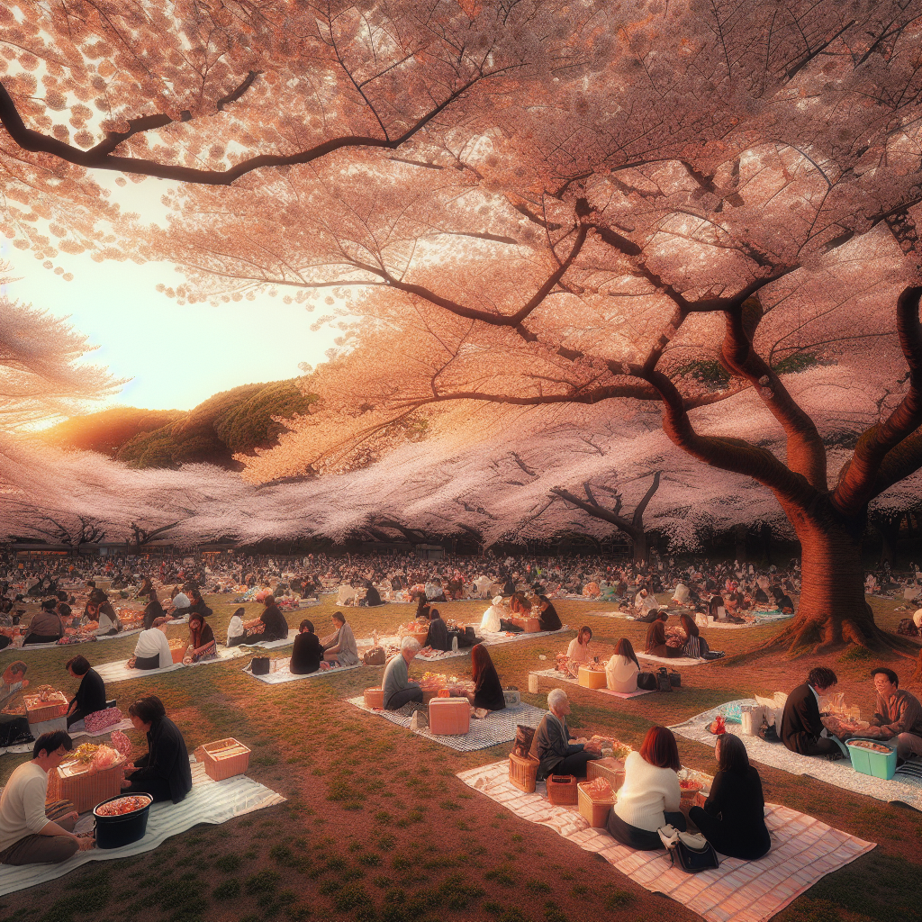 Hanami - Tokyo, Japan Painting By Numbers Kit