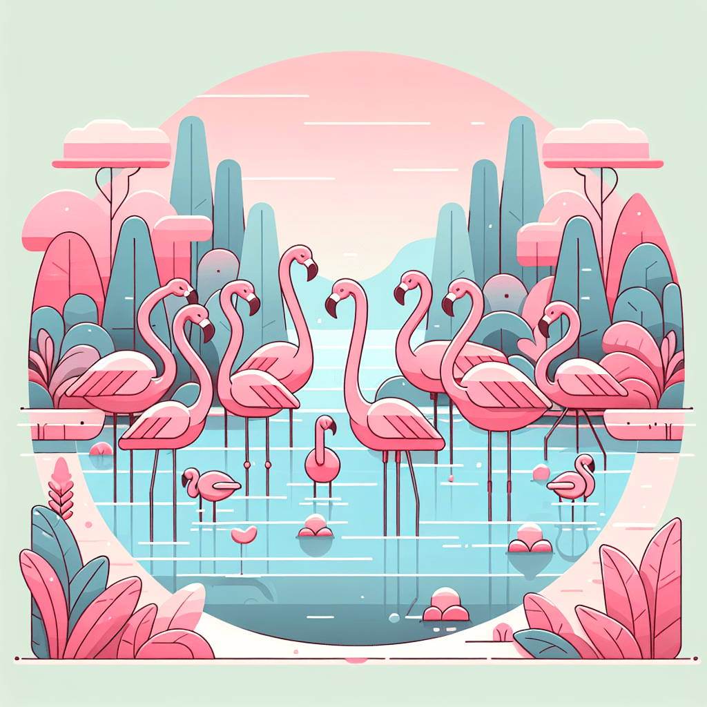 Friendly Flamingo Fiesta Number Painting