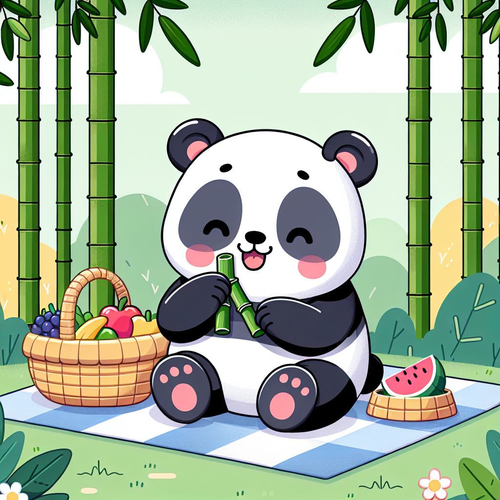 Cheerful Panda Picnic Numbered Painting Kits