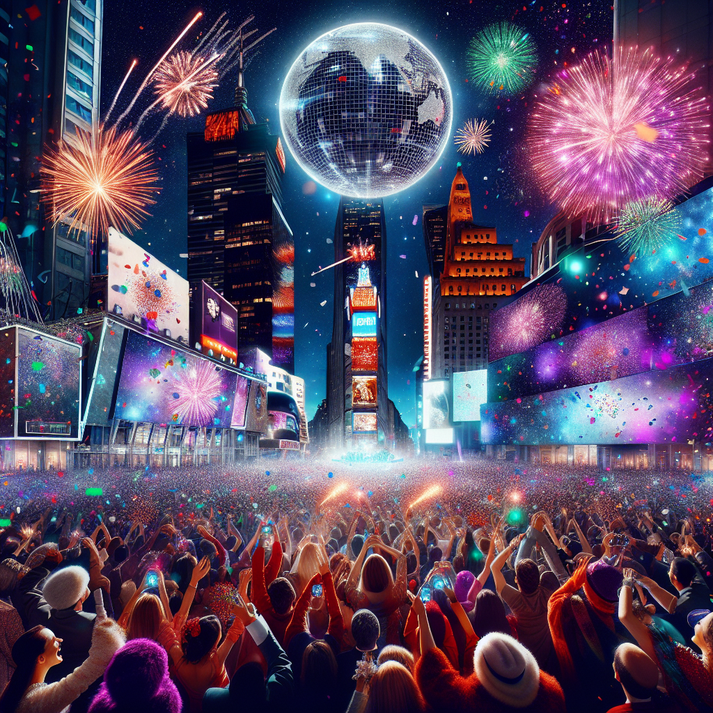 New Year's Eve In Times Square Number Painting