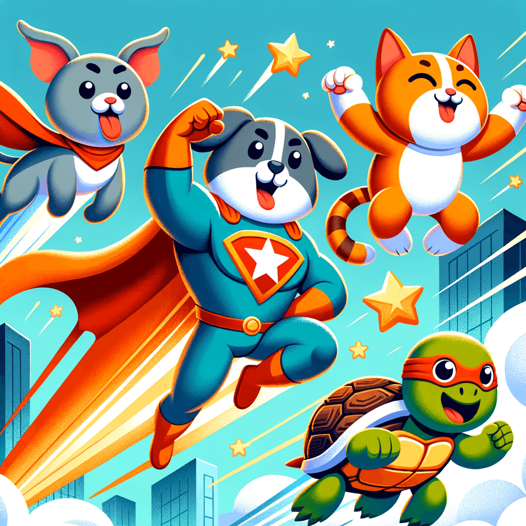 Dynamic Superhero Animals DIY Paint By Numbers