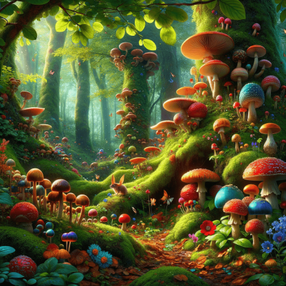 Mushroom Forest Magic Painting By Numbers Kit